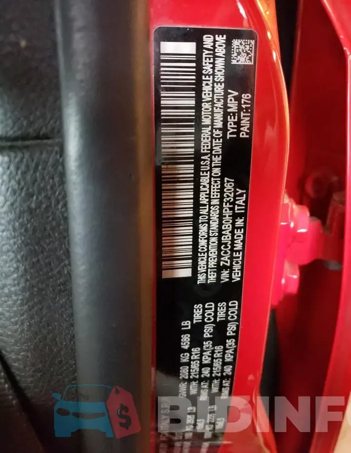 ZACCJBAB0HPF32067 Photo# 12