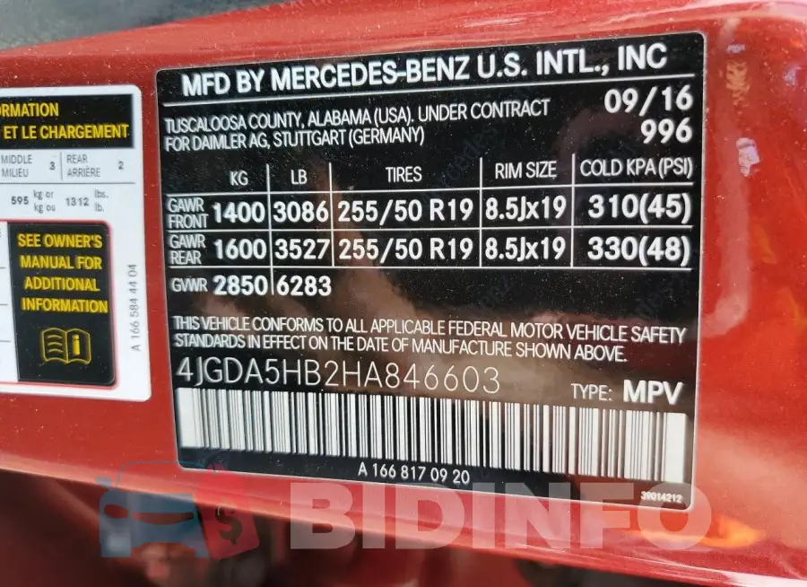 4JGDA5HB2HA846603 Photo# 13