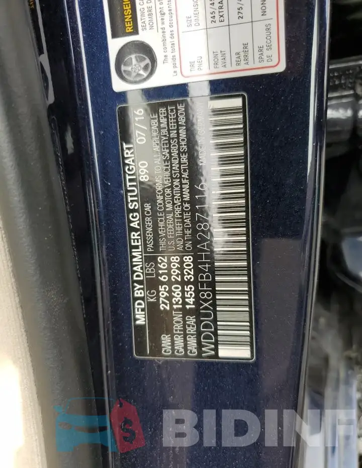 WDDUX8FB4HA287116 Photo# 12