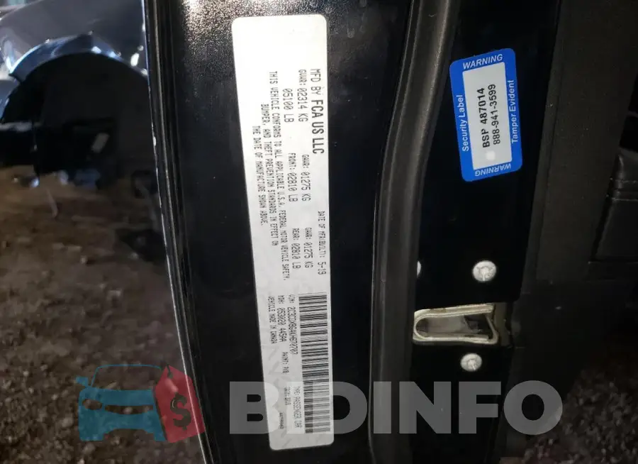2C3CDXBG4KH670707 Photo# 13