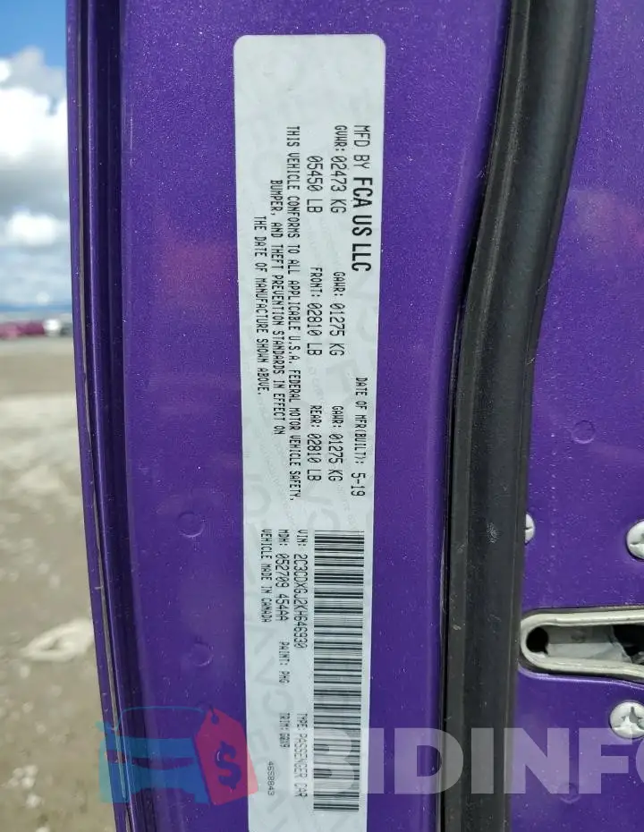 2C3CDXGJ2KH646930 Photo# 12