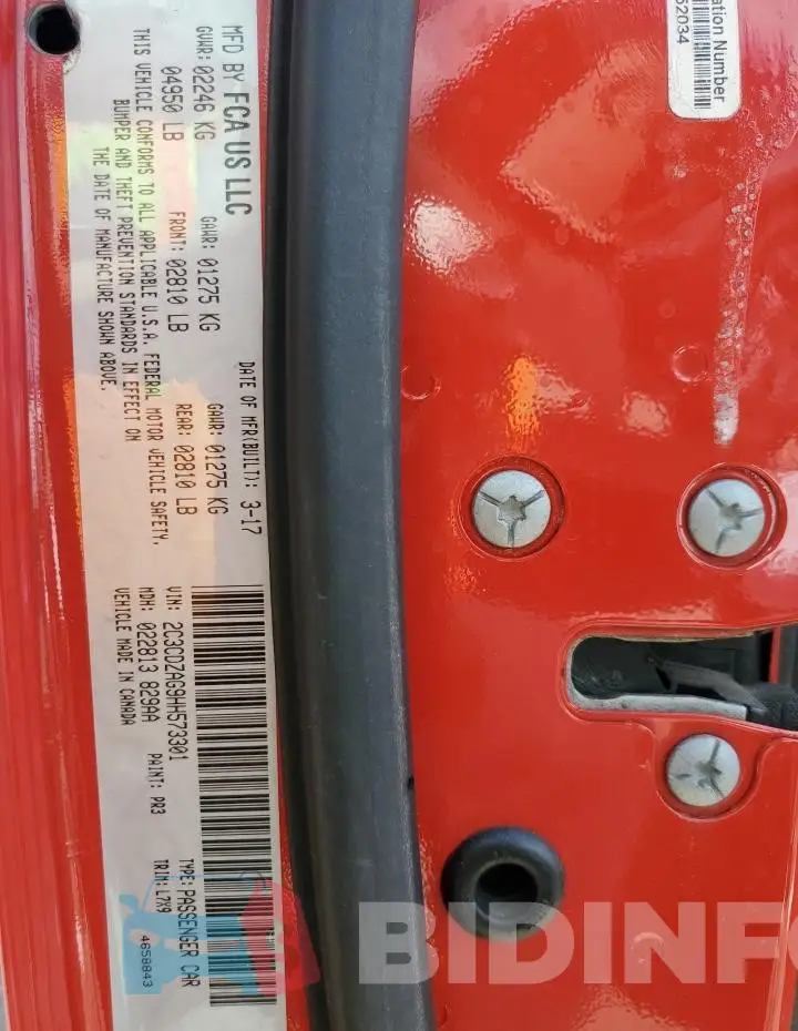 2C3CDZAG9HH573301 Photo# 13