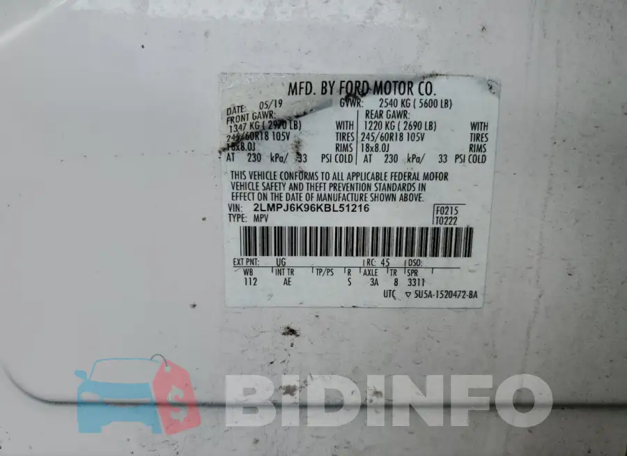 2LMPJ6K96KBL51216 Photo# 13