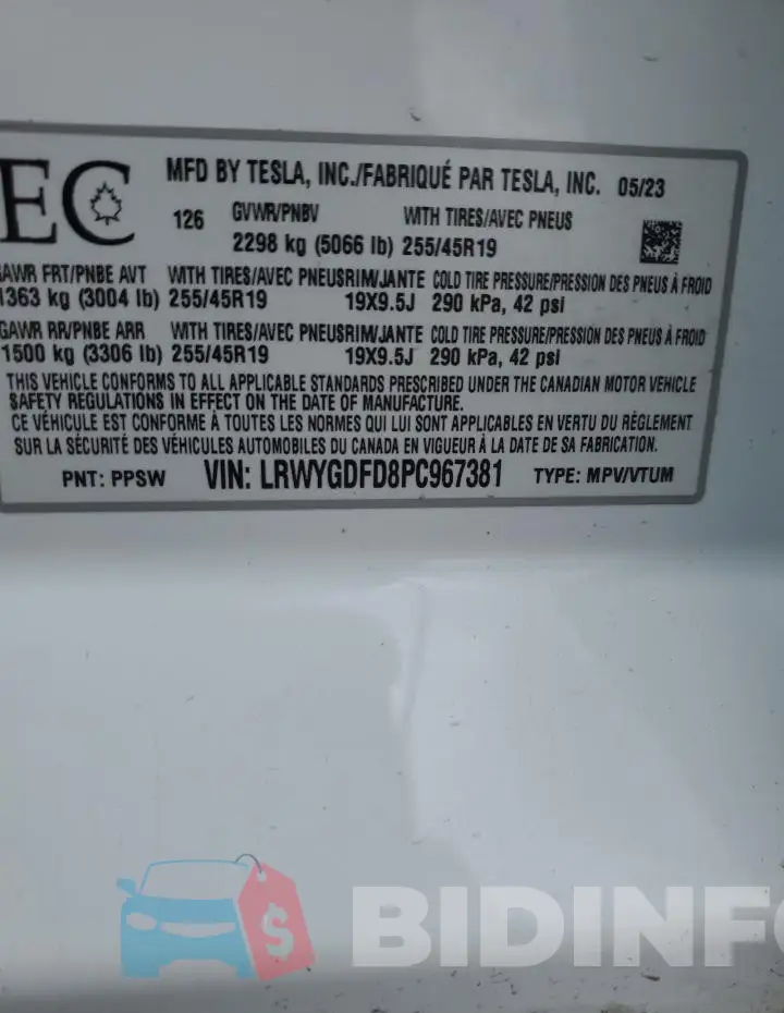 LRWYGDFD8PC967381 Photo# 13