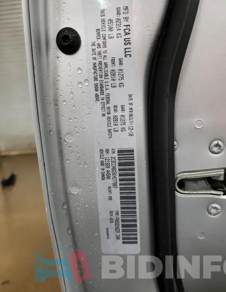 2C3CCABG5KH577887 Photo# 12