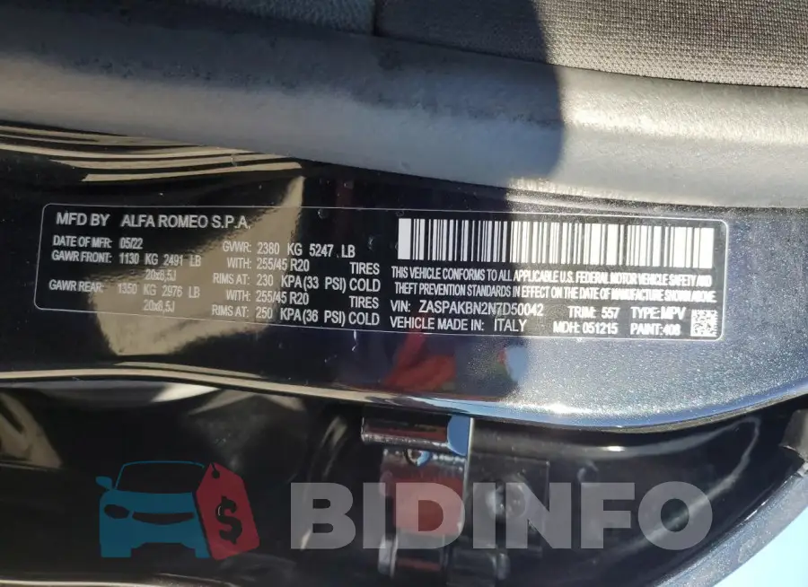 ZASPAKBN2N7D50042 Photo# 14