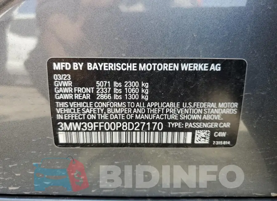 3MW39FF00P8D27170 Photo# 12