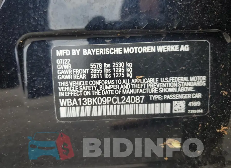 WBA13BK09PCL24087 Photo# 12