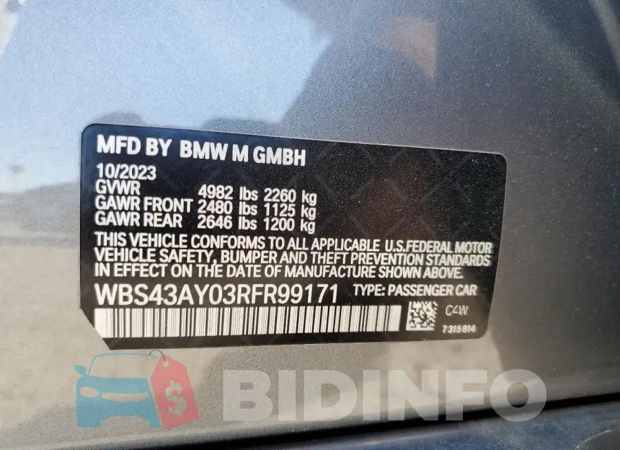 WBS43AY03RFR99171 Photo# 12