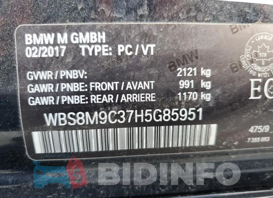 WBS8M9C37H5G85951 Photo# 12