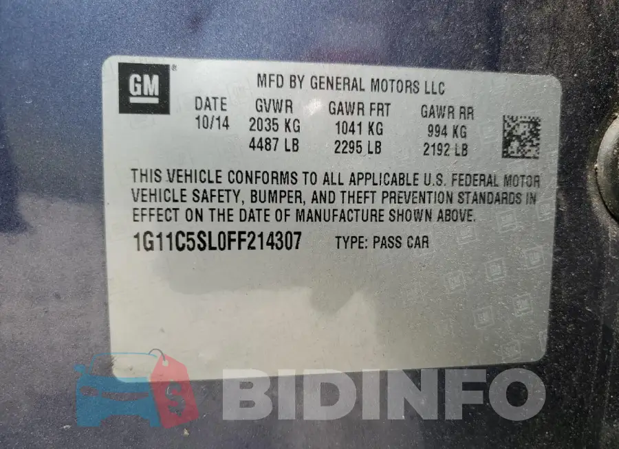 1G11C5SL0FF214307 Photo# 12