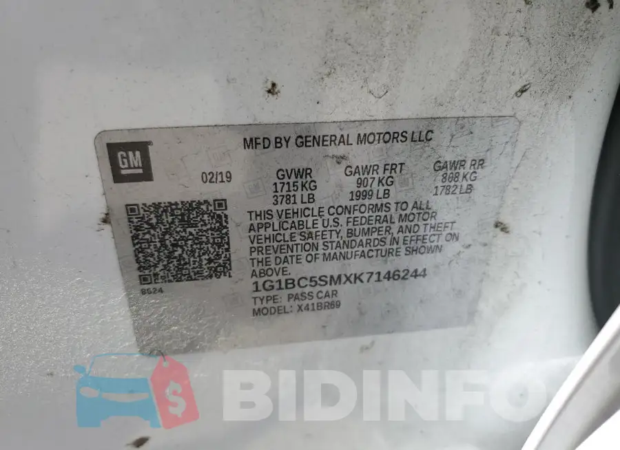 1G1BC5SMXK7146244 Photo# 13