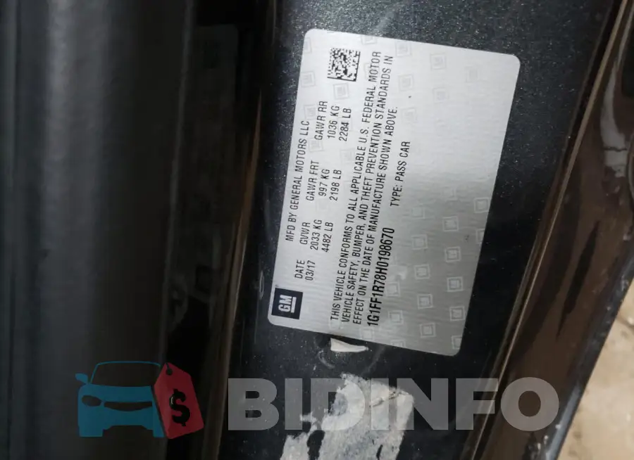 1G1FF1R78H0198670 Photo# 12