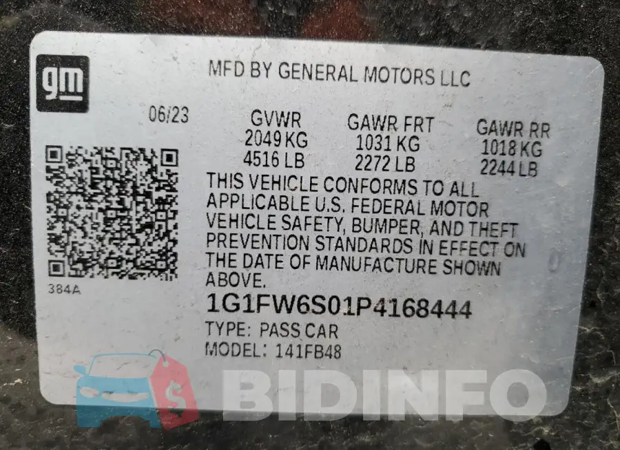 1G1FW6S01P4168444 Photo# 12