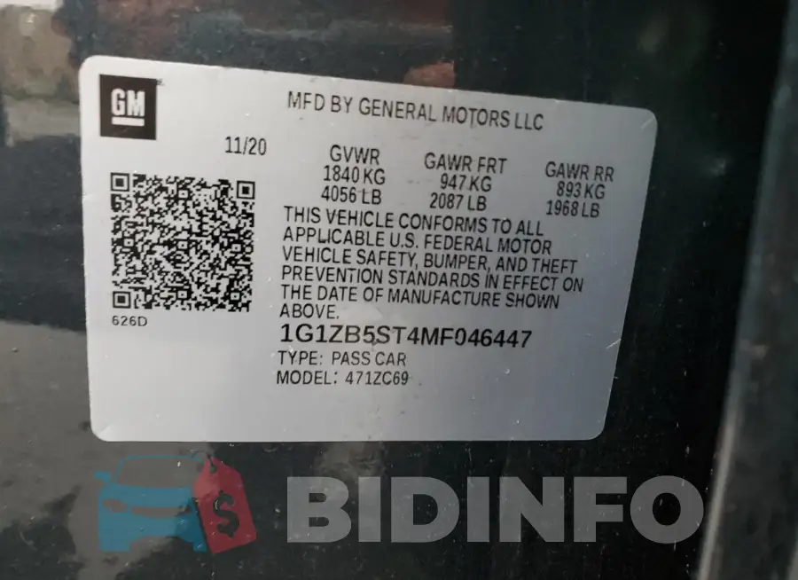 1G1ZB5ST4MF046447 Photo# 12
