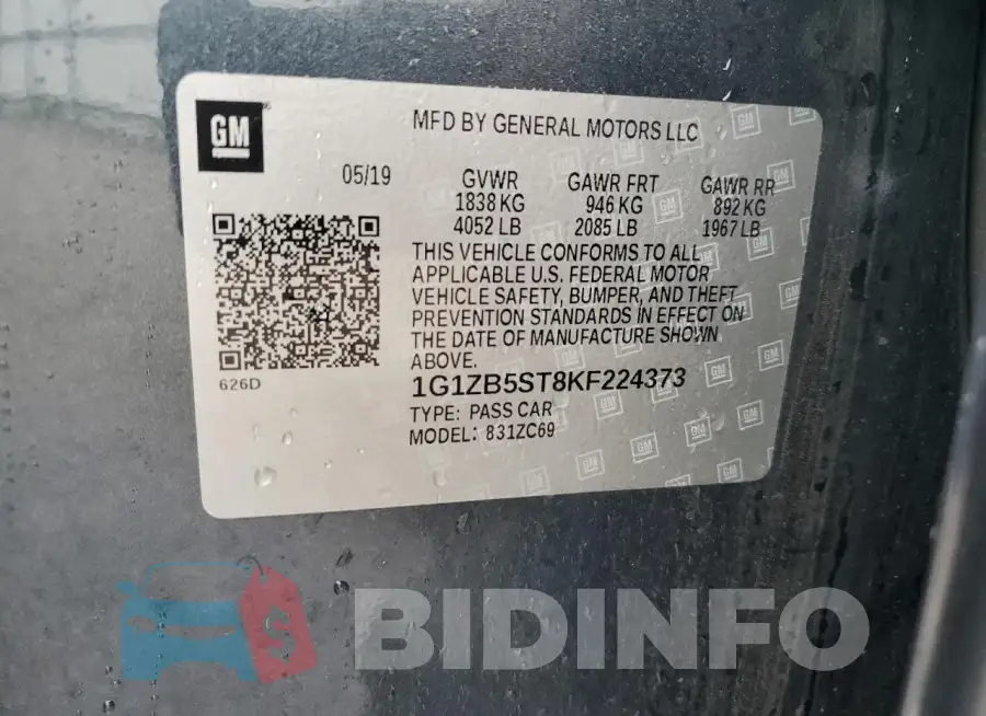 1G1ZB5ST8KF224373 Photo# 12