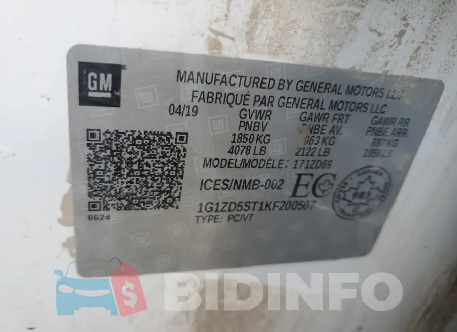 1G1ZD5ST1KF200507 Photo# 12