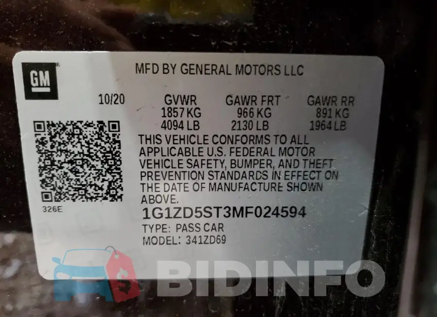 1G1ZD5ST3MF024594 Photo# 13