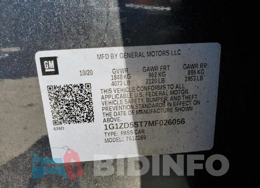 1G1ZD5ST7MF026056 Photo# 12