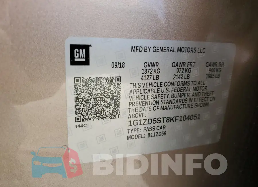 1G1ZD5ST8KF104051 Photo# 12
