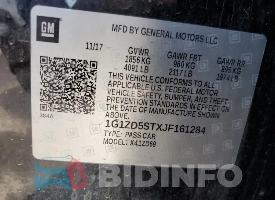 1G1ZD5STXJF161284 Photo# 12