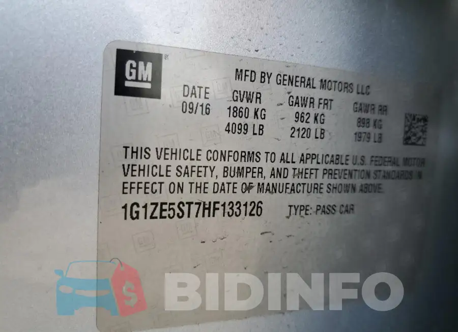 1G1ZE5ST7HF133126 Photo# 12