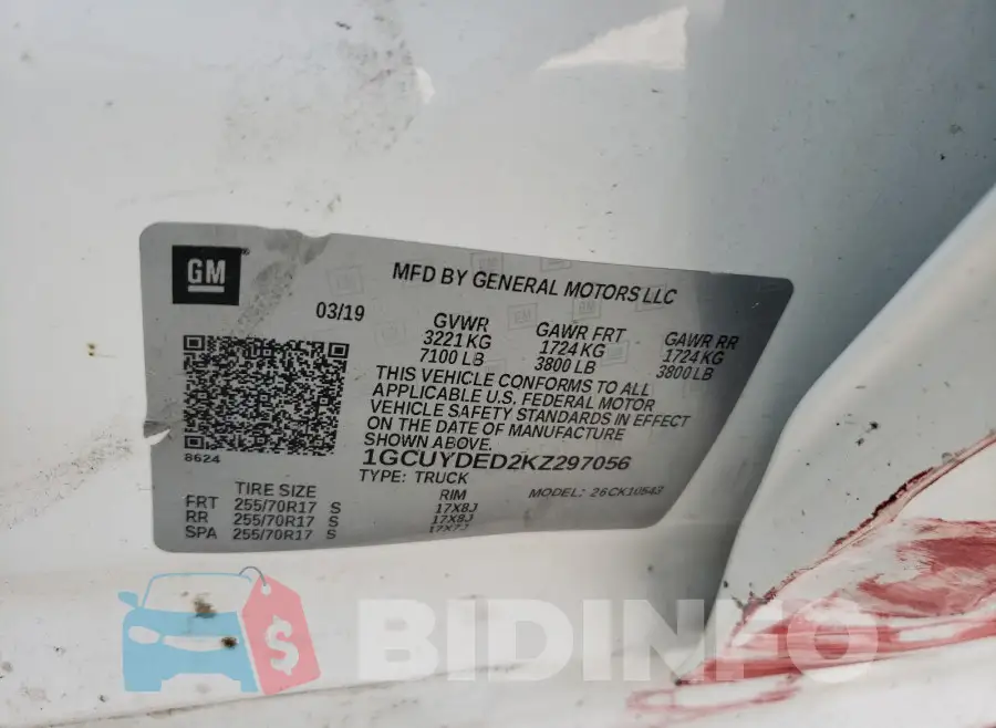 1GCUYDED2KZ297056 Photo# 10