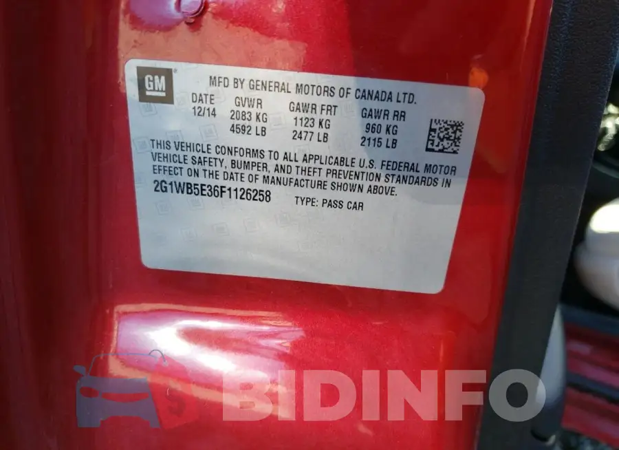 2G1WB5E36F1126258 Photo# 13