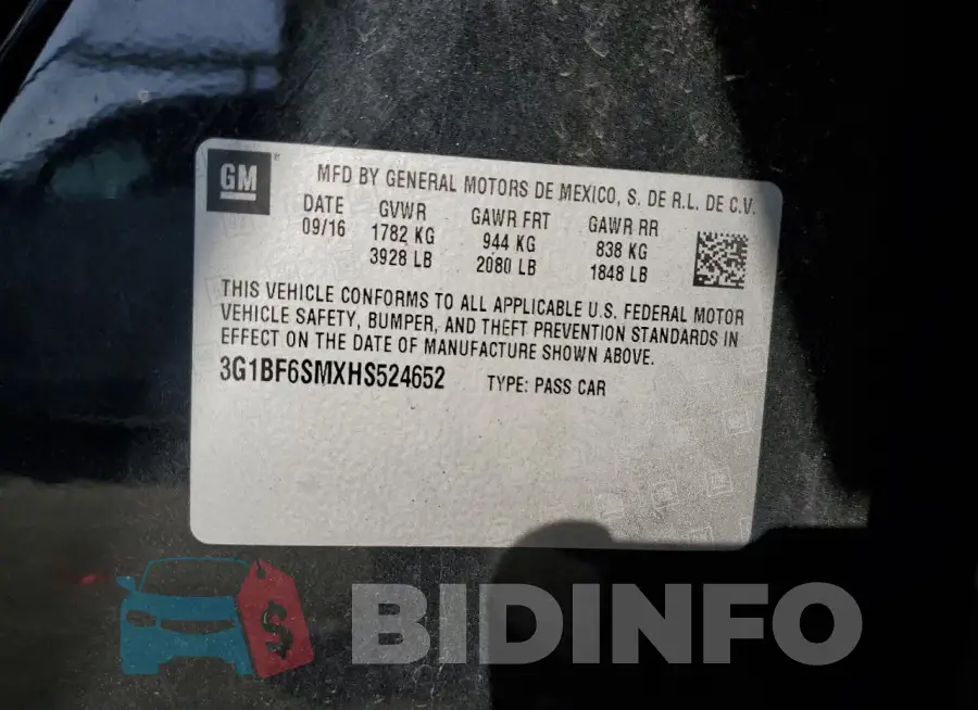 3G1BF6SMXHS524652 Photo# 13