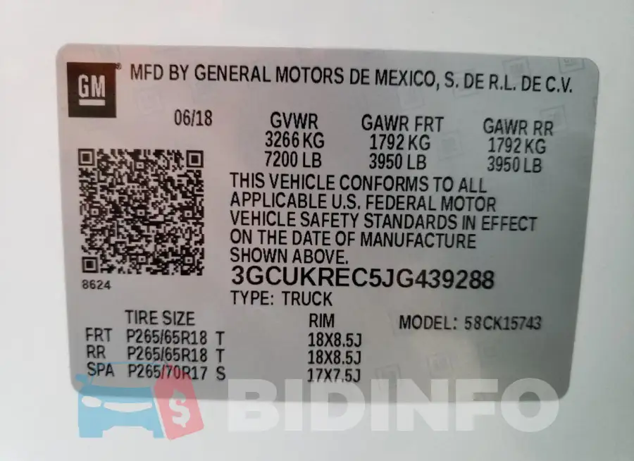 3GCUKREC5JG439288 Photo# 12