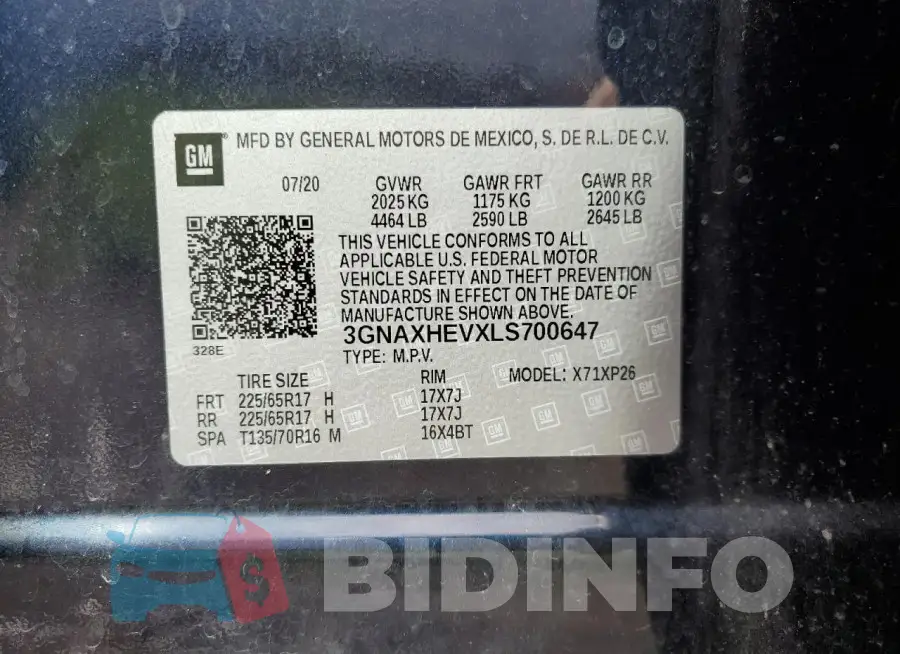 3GNAXHEVXLS700647 Photo# 13