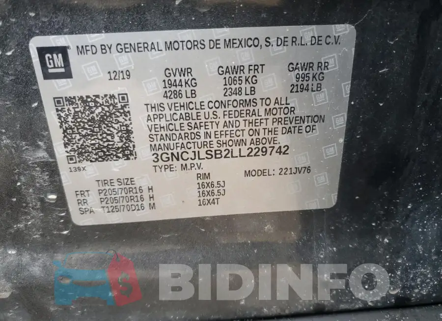 3GNCJLSB2LL229742 Photo# 14