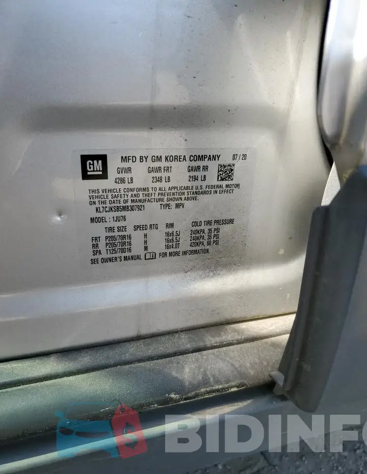KL7CJKSB5MB307921 Photo# 14