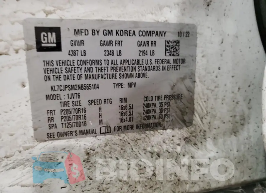 KL7CJPSM2NB565104 Photo# 13
