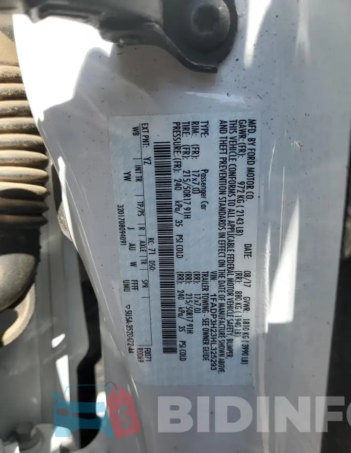 1FADP3H23HL325293 Photo# 13