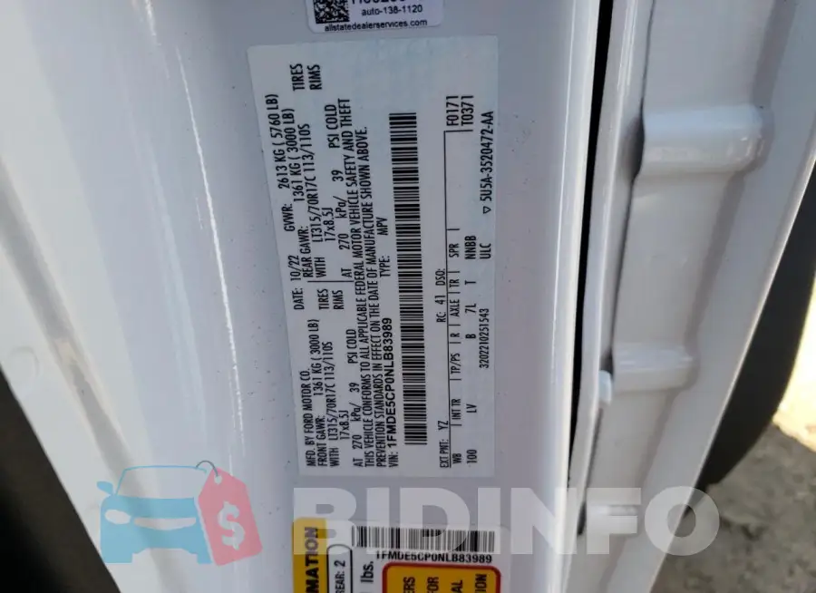 1FMDE5CP0NLB83989 Photo# 13