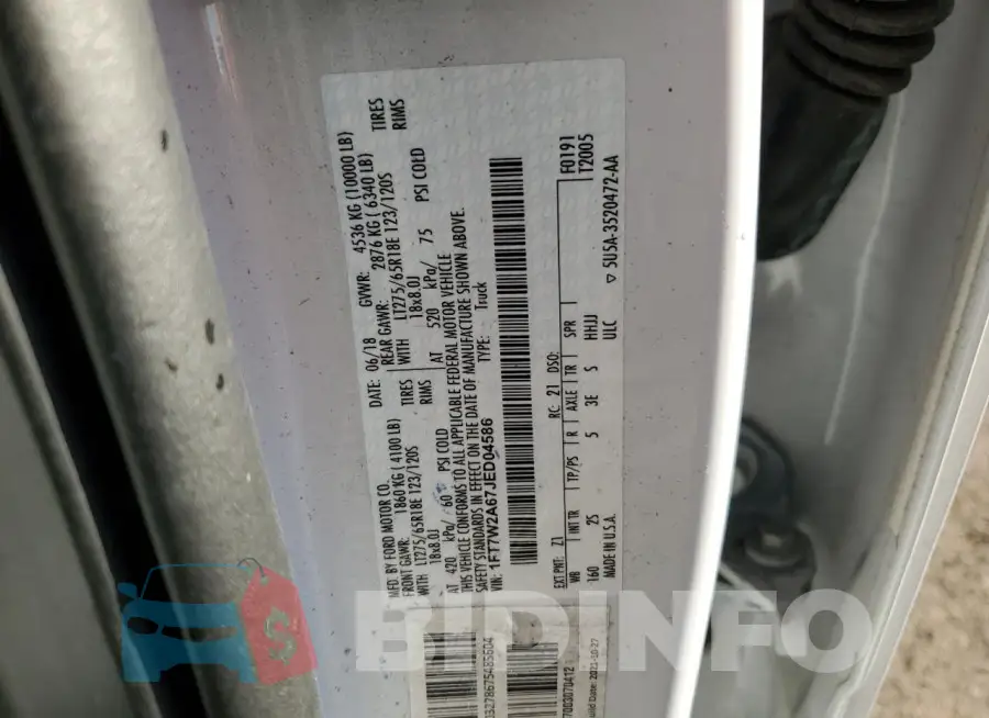 1FT7W2A67JED04586 Photo# 12