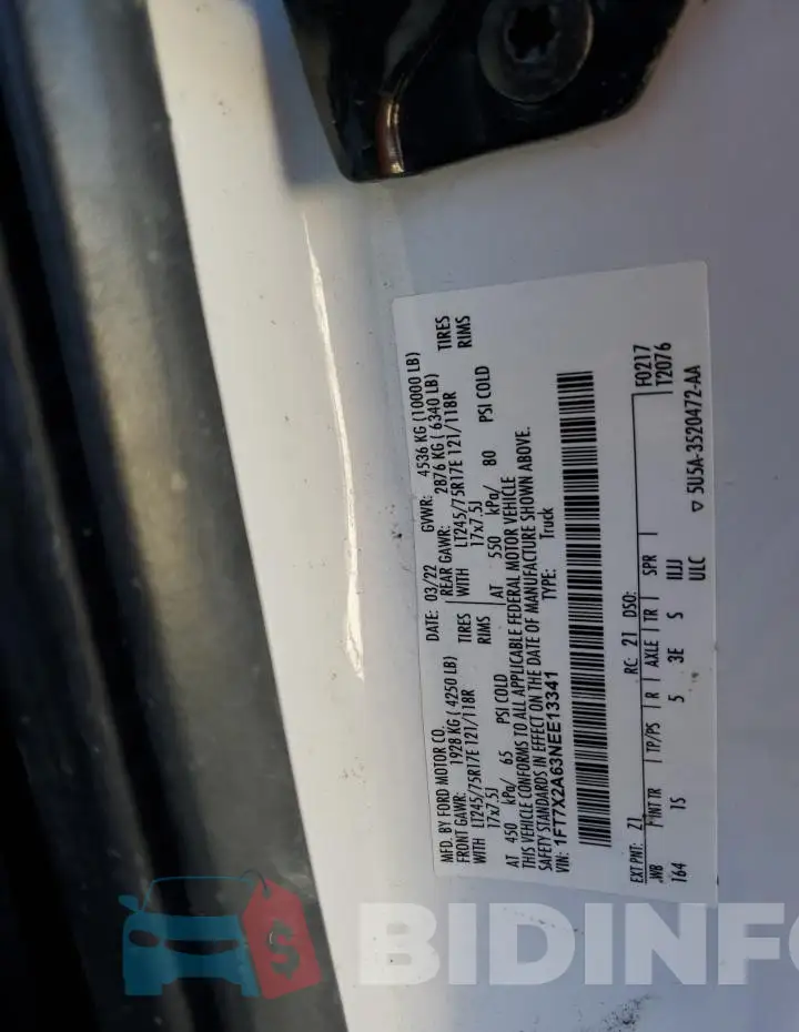 1FT7X2A63NEE13341 Photo# 12