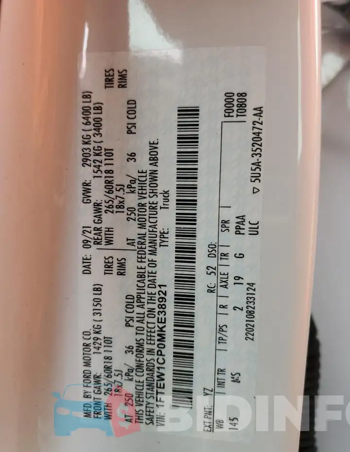 1FTEW1CP0MKE38921 Photo# 13