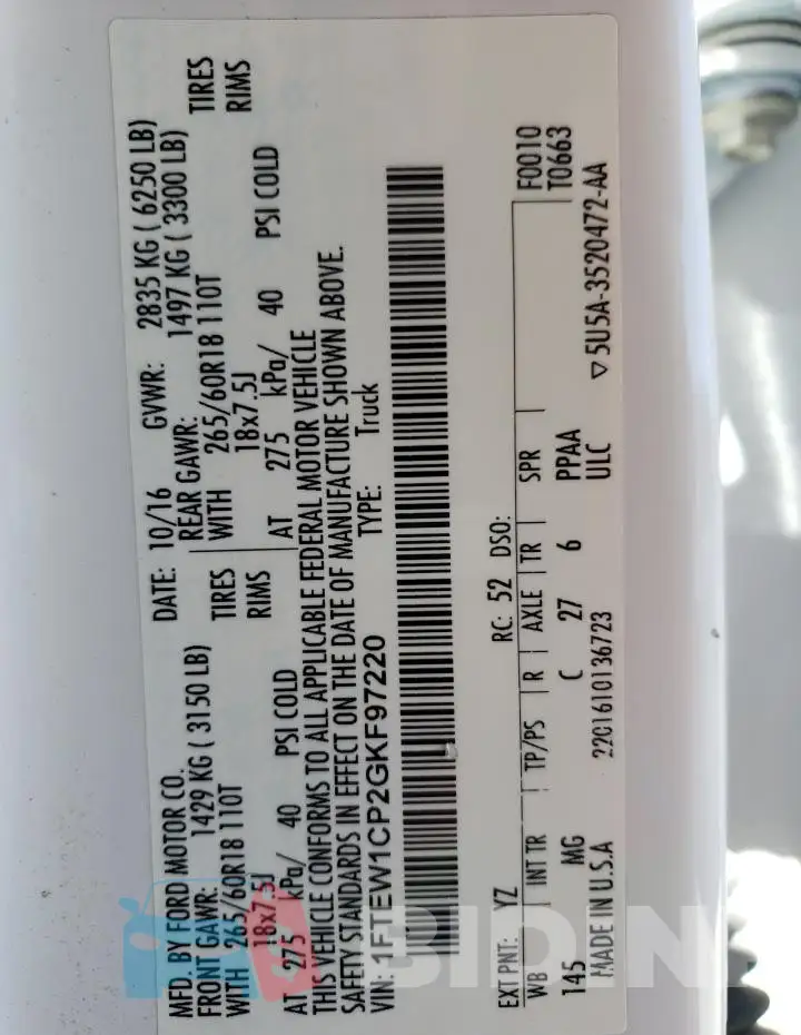 1FTEW1CP2GKF97220 Photo# 12