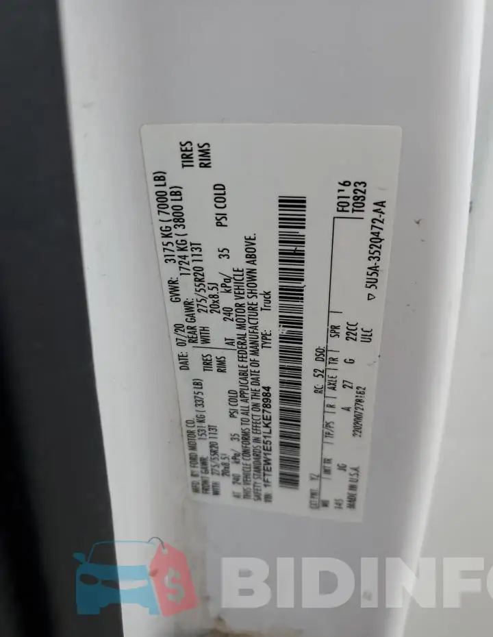 1FTEW1E51LKE78984 Photo# 13