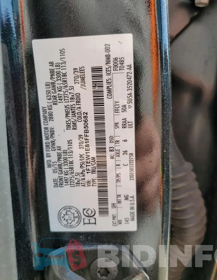 1FTEW1E81FFB50682 Photo# 13