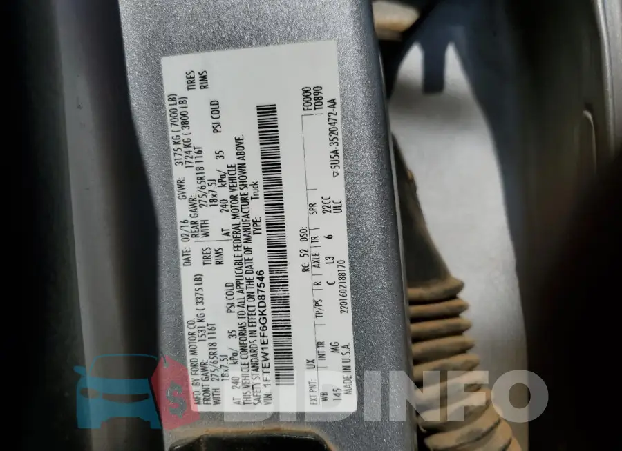 1FTEW1EF6GKD87546 Photo# 12