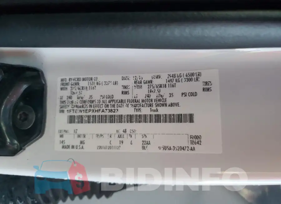 1FTEW1EPXHFA73823 Photo# 12