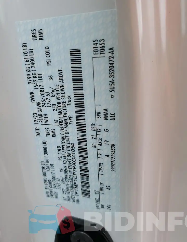 1FTMF1CP7PKG21054 Photo# 13