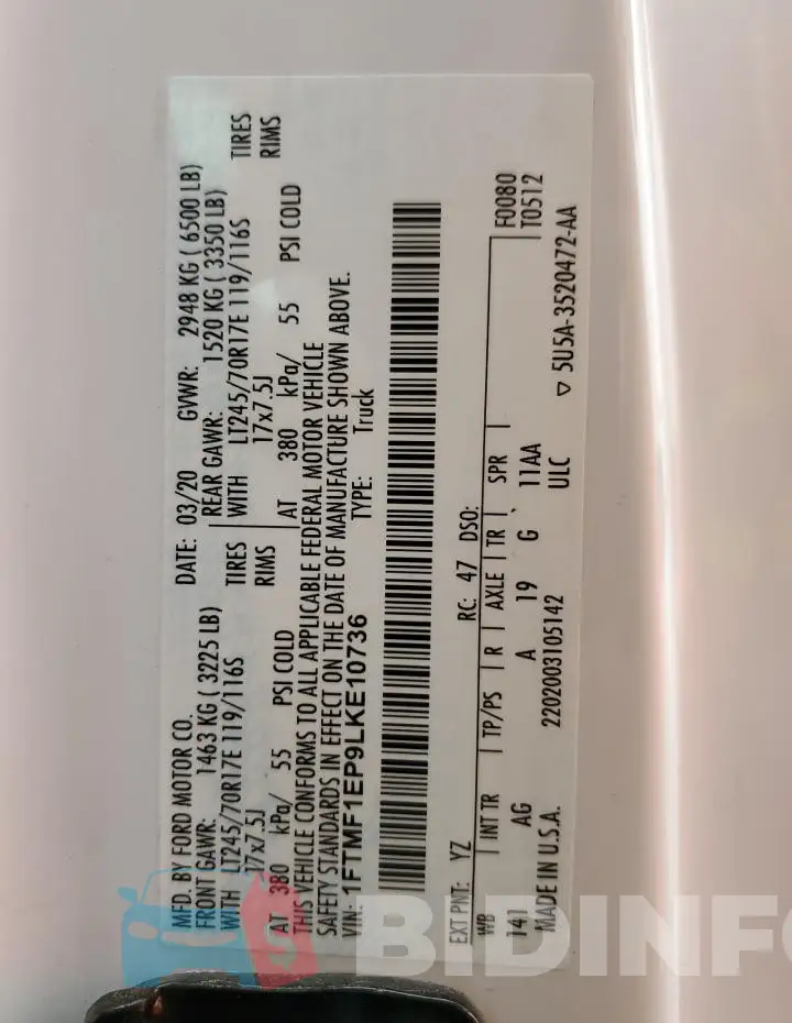 1FTMF1EP9LKE10736 Photo# 12