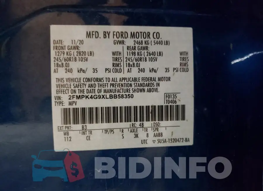 2FMPK4G9XLBB58350 Photo# 13