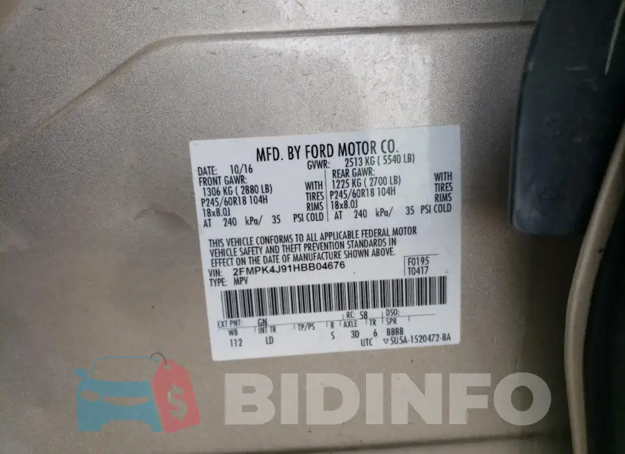 2FMPK4J91HBB04676 Photo# 13
