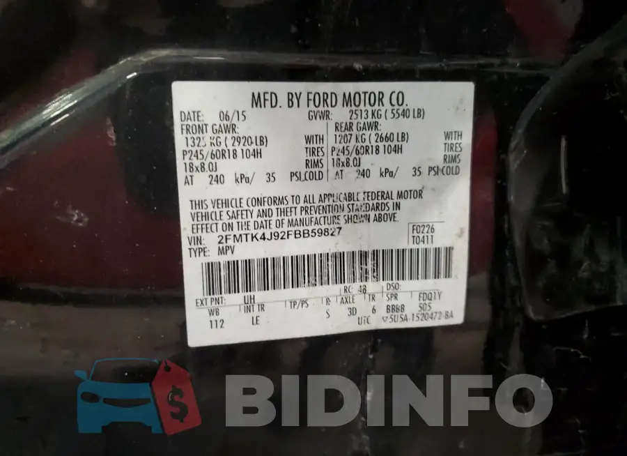 2FMTK4J92FBB59827 Photo# 12