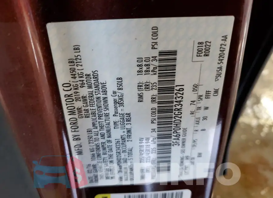 3FA6P0HD2GR343261 Photo# 12